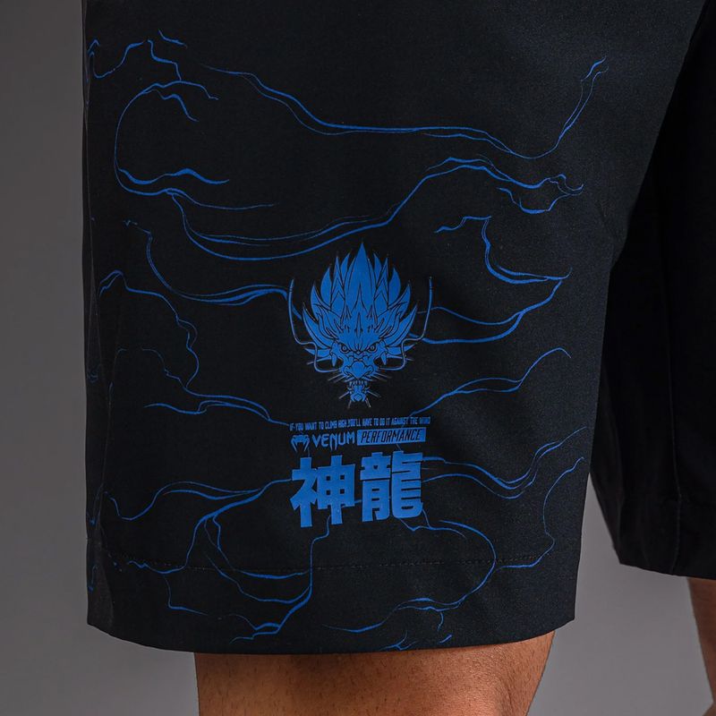 Vyriški treniruočių šortai Venum Thunder Dragon Training Black/Royal Blue 7