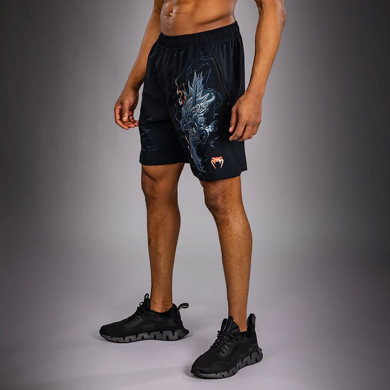 Vyriški treniruočių šortai Venum Thunder Dragon Training Black/Grey/Copper 4
