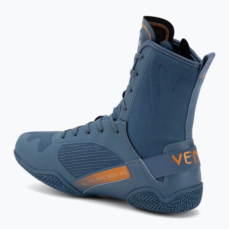 Bokso bateliai Venum Elite Neo Boxing steel blue/orange 3