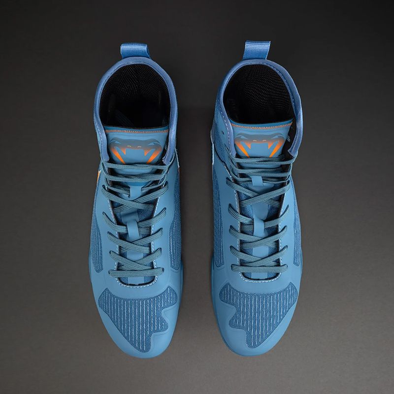 Bokso bateliai Venum Elite Neo Boxing steel blue/orange 2