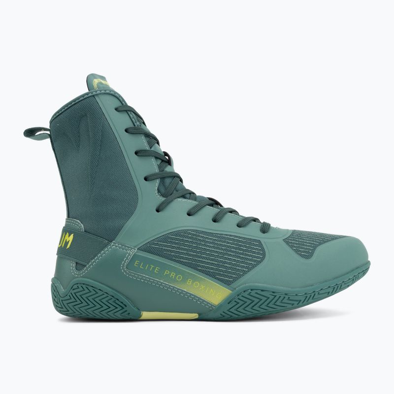Bokso bateliai Venum Elite Neo Boxing green/neon yellow 2