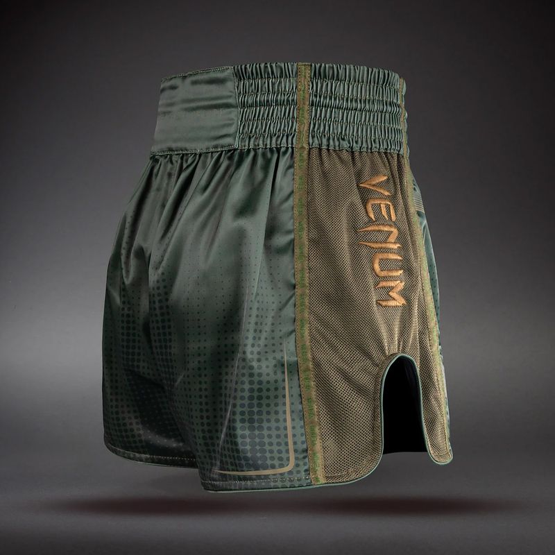 Treniruočių šortai Venum Stealth Muay Thai Khaki/Dark Green 4