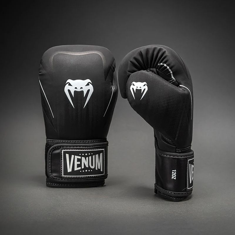 Bokso pirštinės Venum Stealth Boxing black/white 2