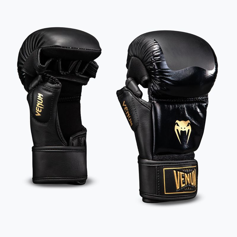 Pirštinės MMA Venum Attack 2.0 Sparring Leather black/gold 2