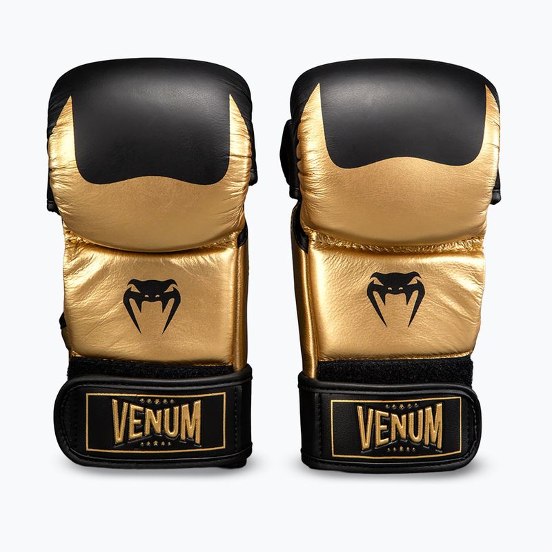 Pirštinės MMA Venum Attack 2.0 Sparring Leather gold/black 2