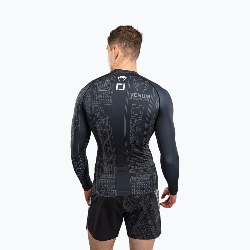 Vyriškas ilgomis rankovėmis rashguardas Venum Karate Combat black/grey 2