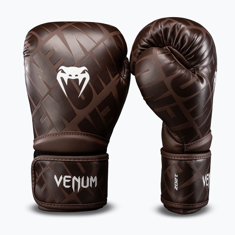 Bokso pirštinės Venum Contender 1.5 XT 3D Boxing dark brown 2