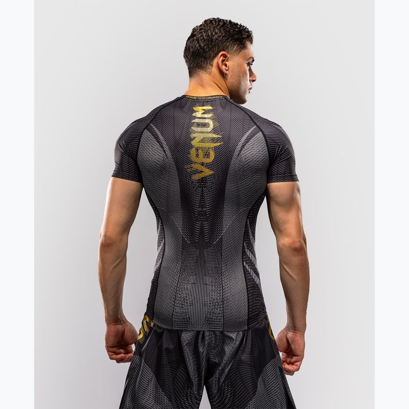 Vyriški marškinėliai Venum Galactic 3.0 Rashguard SS black/gold 2