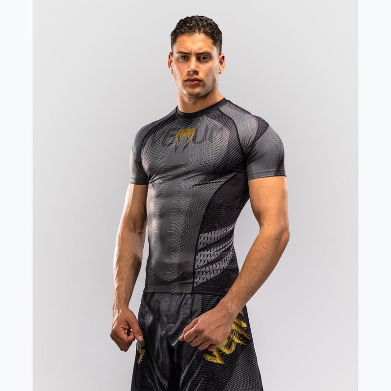 Vyriški marškinėliai Venum Galactic 3.0 Rashguard SS black/gold 3