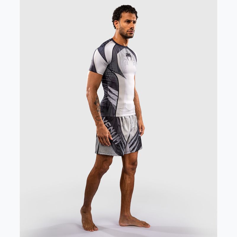 Vyriški marškinėliai Venum Galactic 3.0 Rashguard SS off white/black 2