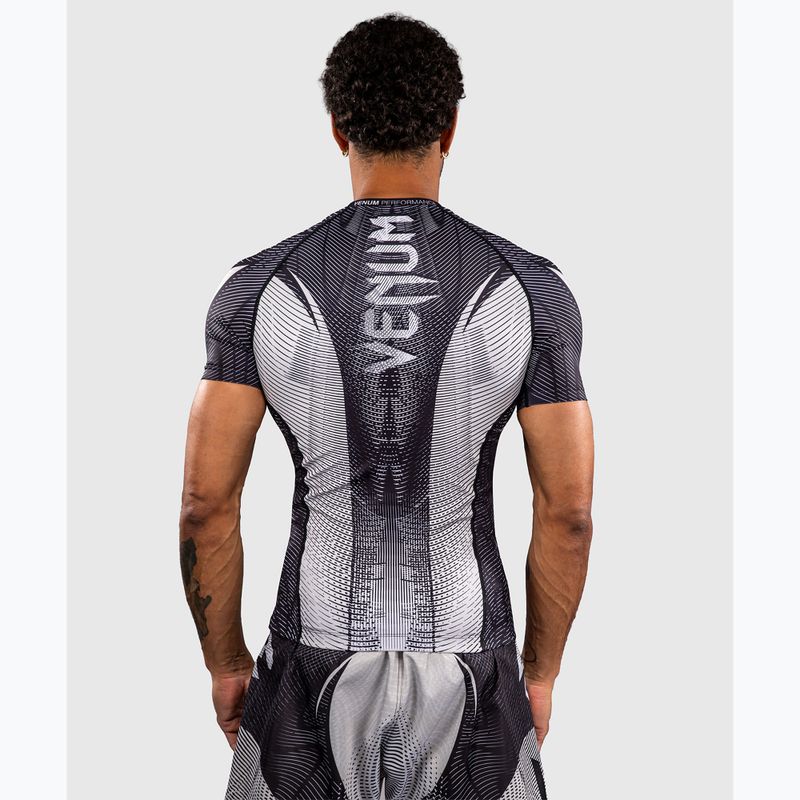 Vyriški marškinėliai Venum Galactic 3.0 Rashguard SS off white/black 3