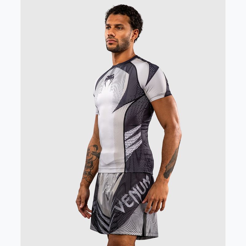 Vyriški marškinėliai Venum Galactic 3.0 Rashguard SS off white/black 4