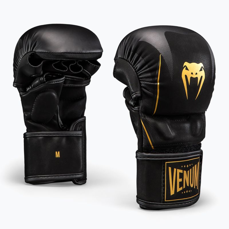 Pirštinės MMA Venum G-Core Sparring black/gold 2