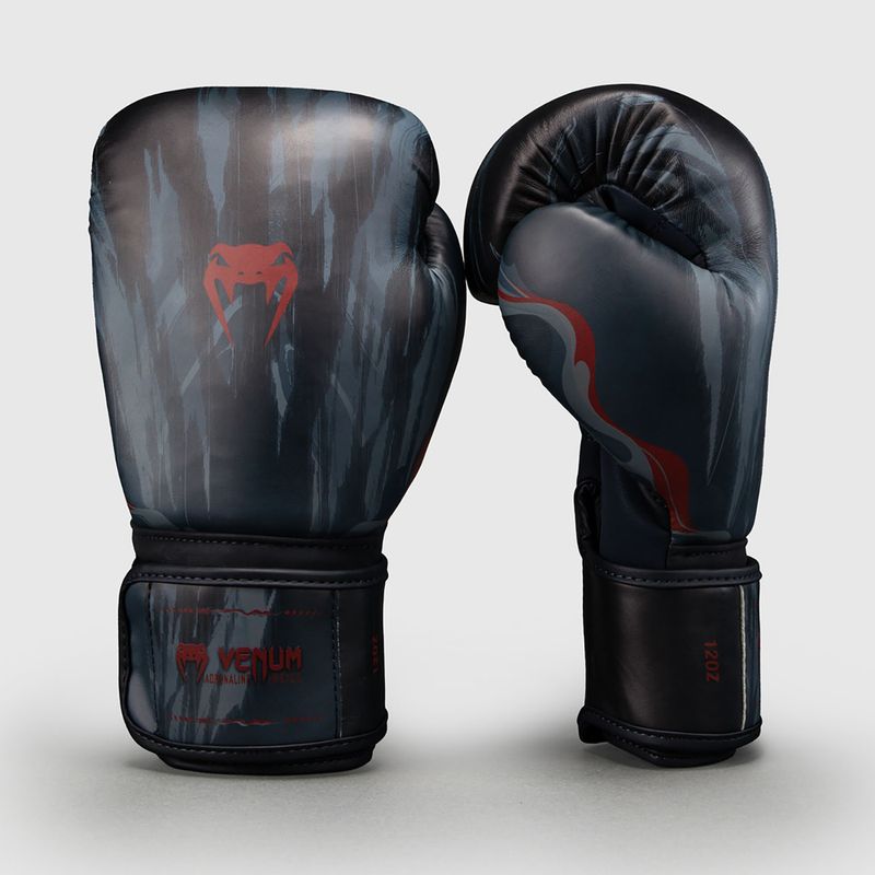 Bokso pirštinės Venum Demon Boxing black/grey 2