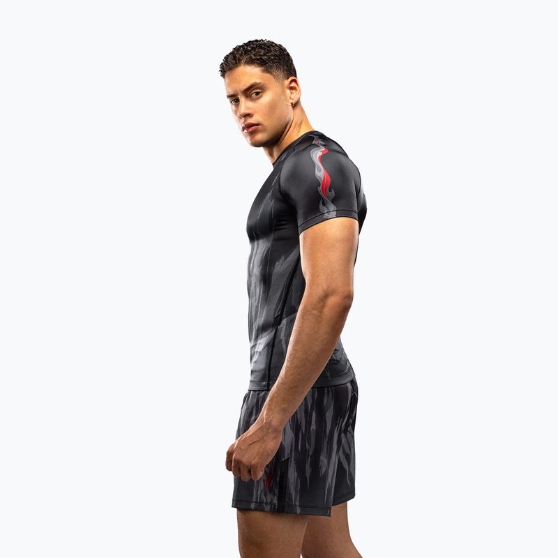 Vyriški marškinėliai Venum Demon Rashguard SS black/grey 3