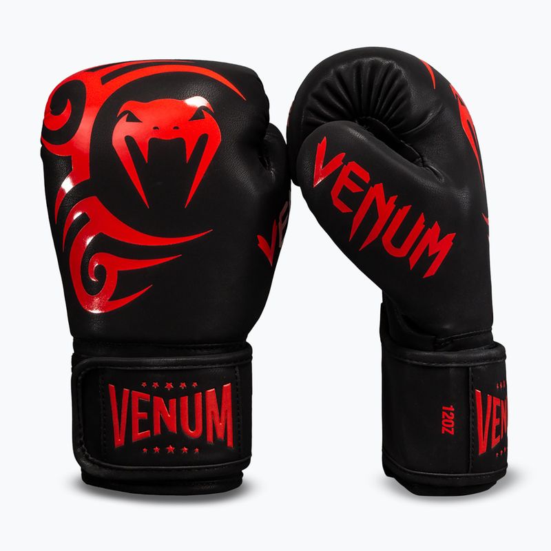 Bokso pirštinės Venum Mike Tyson Replica Boxing black/red 2