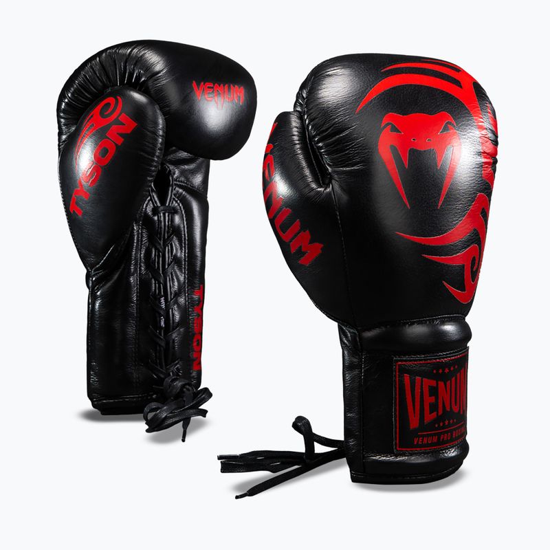 Bokso pirštinės Venum Giant 2.0 Mike Tyson Pro Boxing black/red 2