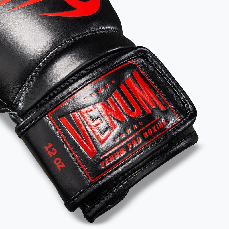 Bokso pirštinės Venum Giant 2.0 Mike Tyson Pro Boxing black/red 4
