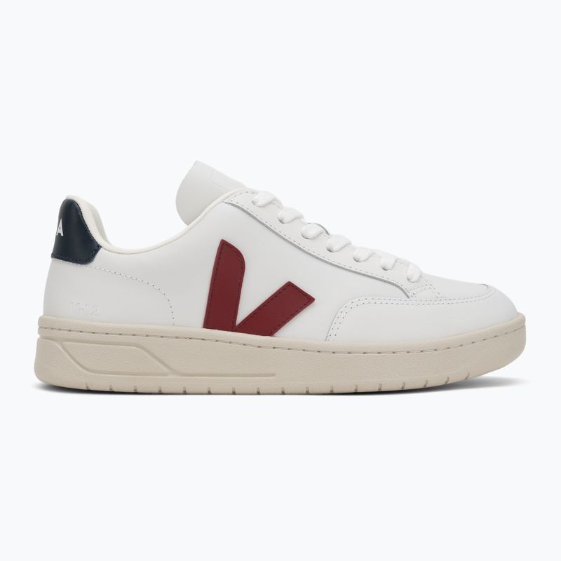 Moteriški batai VEJA V-12 Leather white/marsala/nautical 2