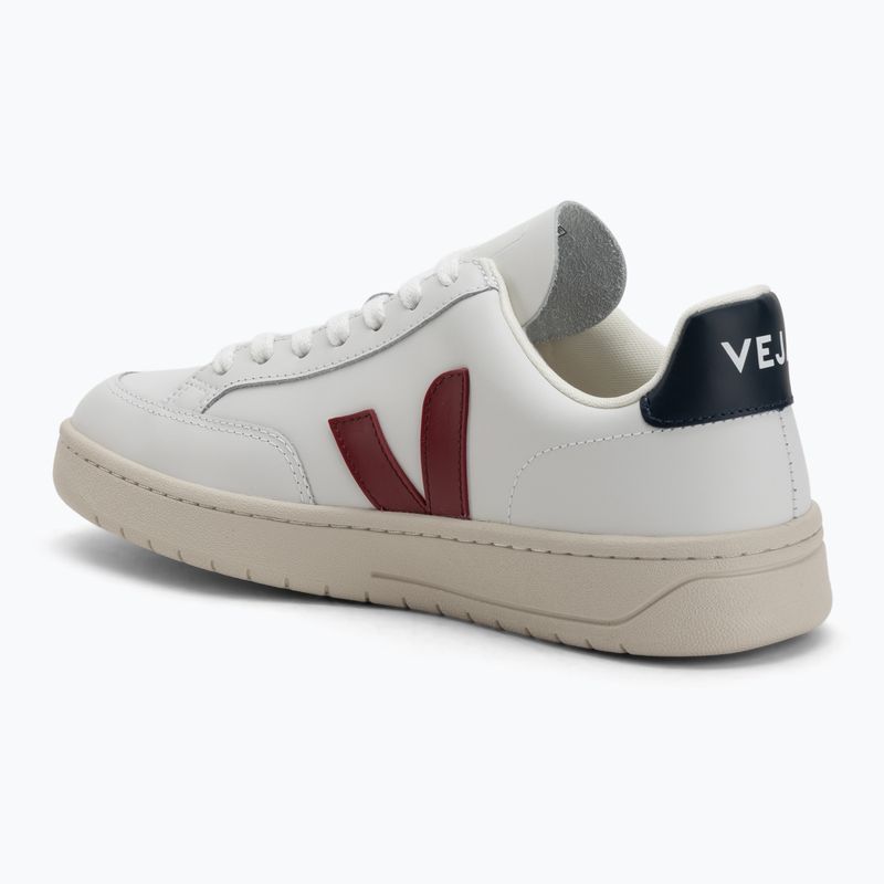 Moteriški batai VEJA V-12 Leather white/marsala/nautical 3