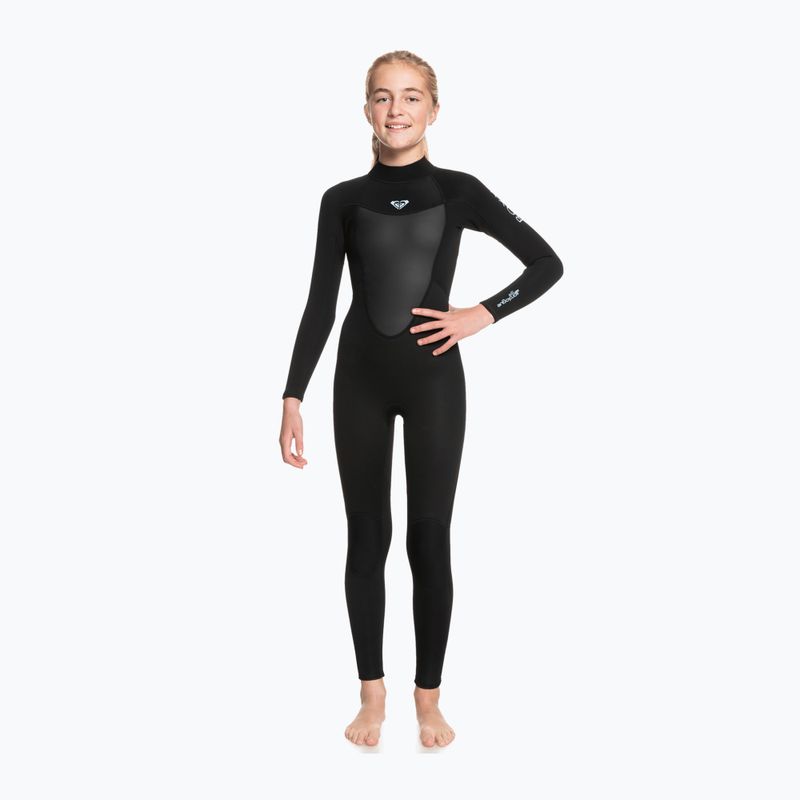 ROXY 4/3 Prologue Girl BZ GBS vaikiškas hidrokostiumas juodas