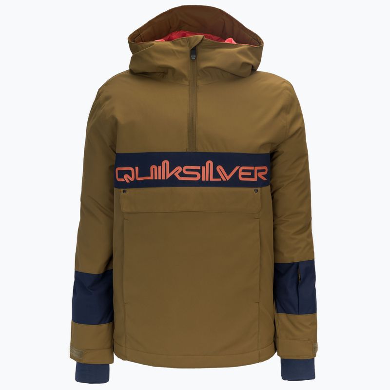 Quiksilver Steeze žalia vaikiška snieglenčių striukė EQBTJ03124