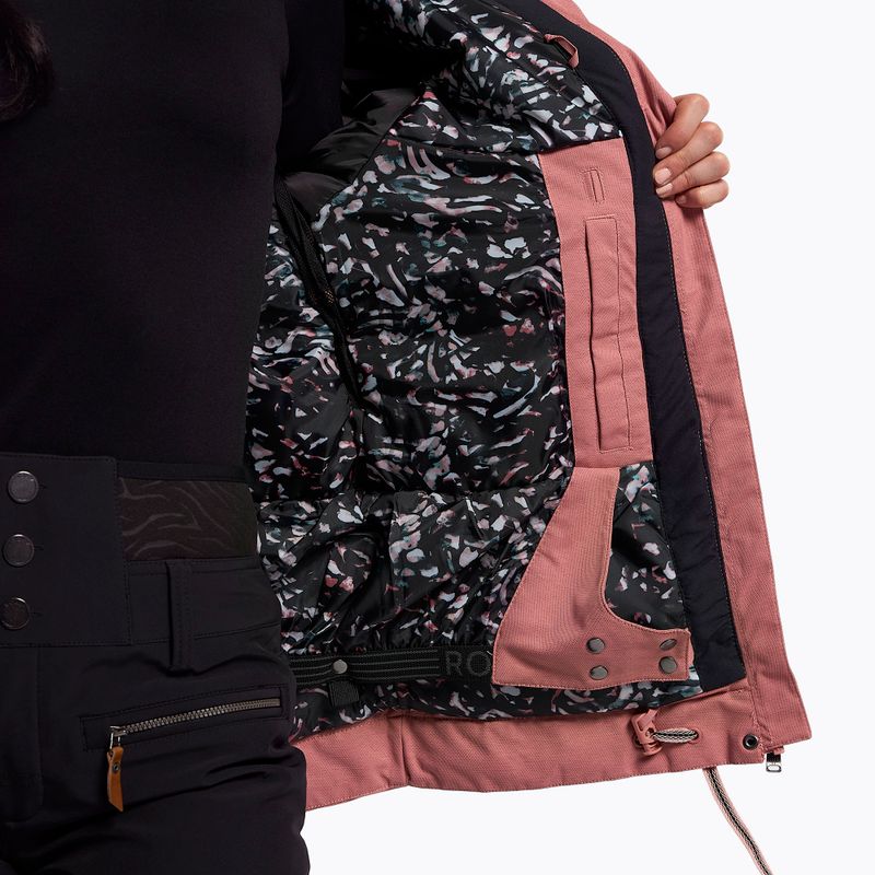 Moteriška snieglenčių striukė ROXY Meade dusty rose 12