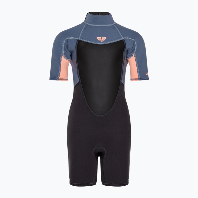 ROXY 2/2 Prologue Girl BZ SS SP FL cloud black/powderdgrey/sunglow vaikiškas hidrokostiumas 2