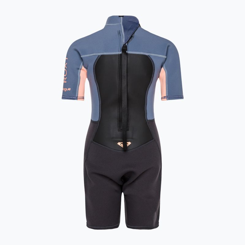 ROXY 2/2 Prologue Girl BZ SS SP FL cloud black/powderdgrey/sunglow vaikiškas hidrokostiumas 3
