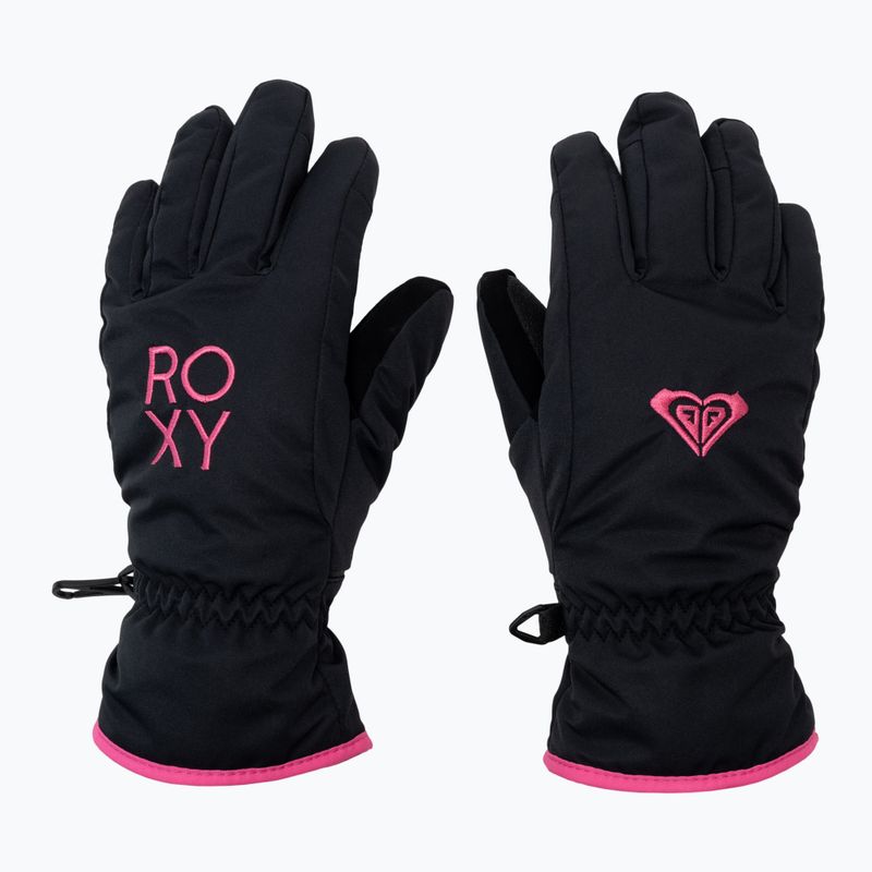 Vaikiškos snieglenčių pirštinės ROXY Freshfields juodos spalvos 2