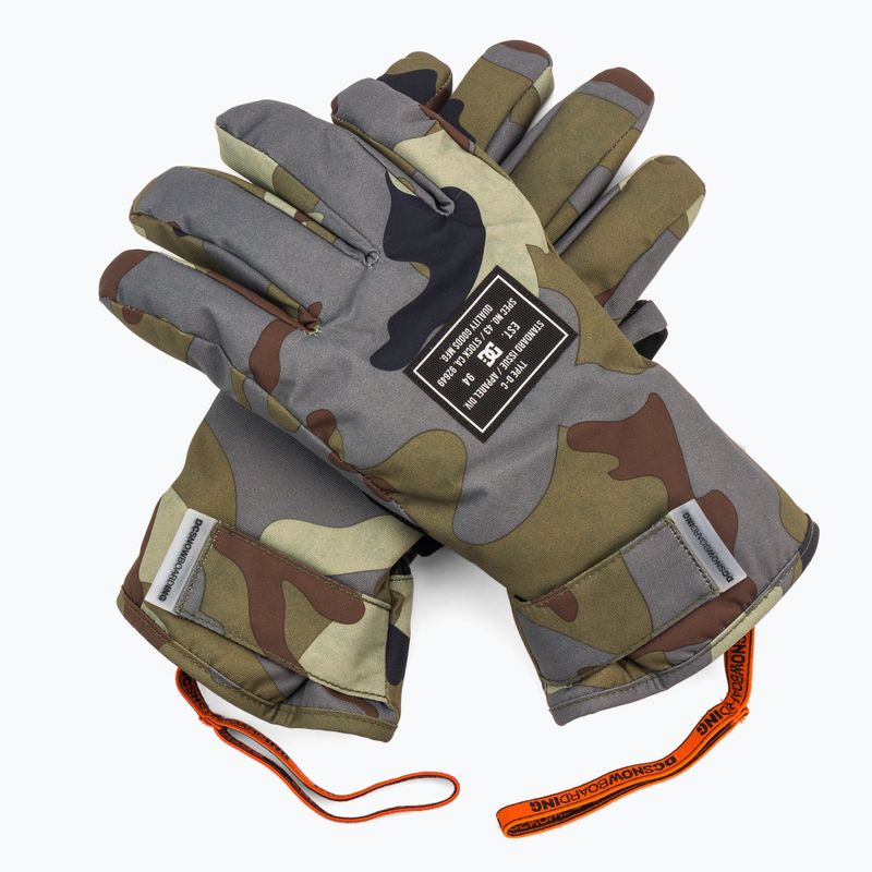 Vyriškos DC Franchise woodland/camo/castlerock snieglenčių pirštinės 4