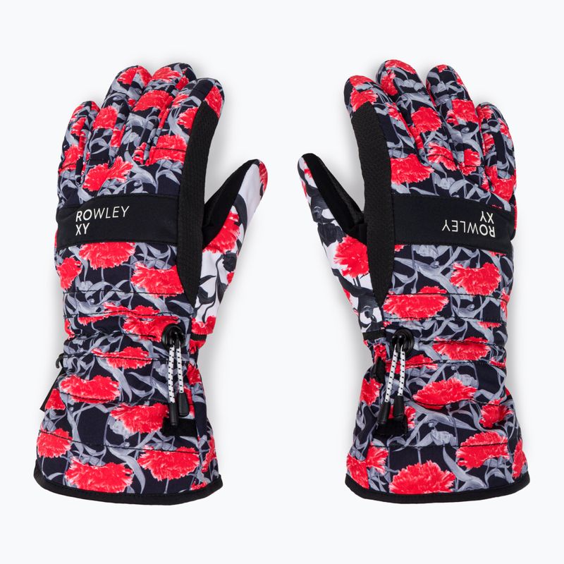 Moteriškos snieglenčių pirštinės ROXY Cynthia Rowley true black/white/red 2