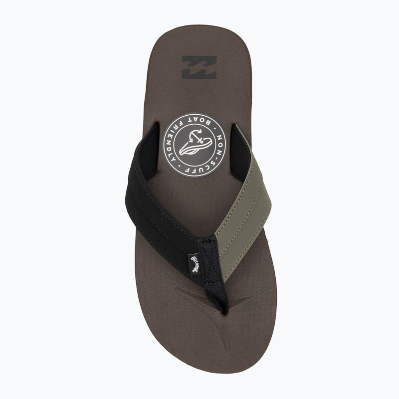 Vyriškos šlepetės per pirštą Billabong All Day Impact chocolate MFOT1BAD-CHO 5