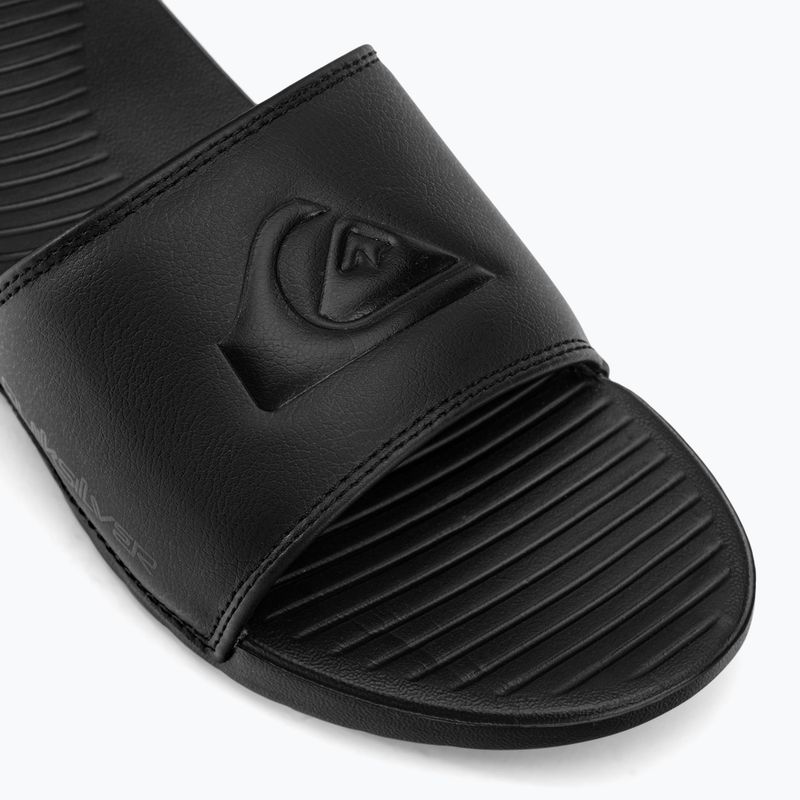 Quiksilver vyriškos Bright Coast Slide solid black šlepetės 7