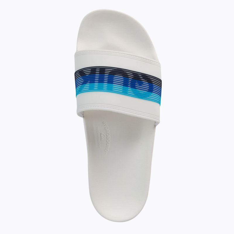 Quiksilver vyriškos Rivi Wordmark Slide white/white/blue šlepetės 6