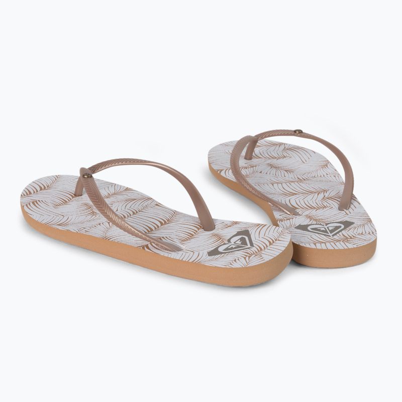 Moteriškos ROXY Bermuda Print J white/tan šlepetės 3