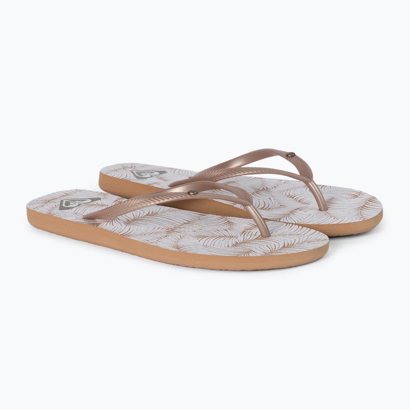 Moteriškos ROXY Bermuda Print J white/tan šlepetės 5