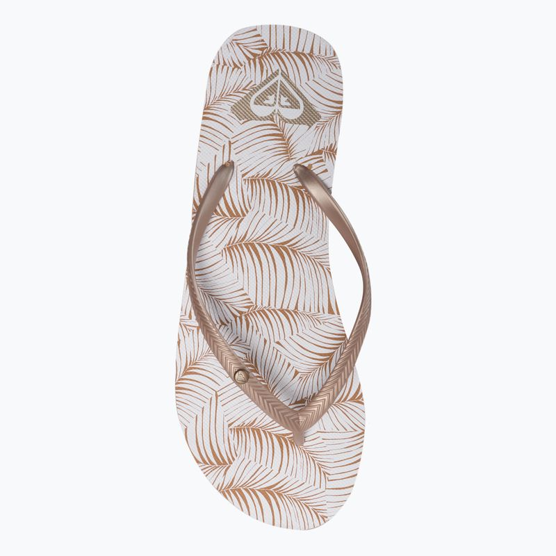 Moteriškos ROXY Bermuda Print J white/tan šlepetės 6