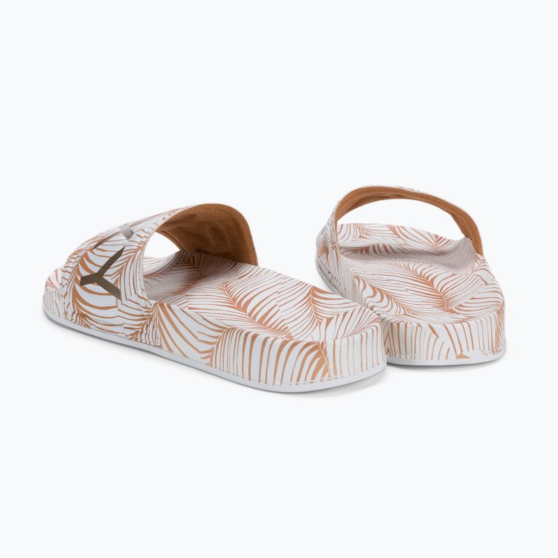 Moteriškos ROXY Slippy Printed white/tan šlepetės 3