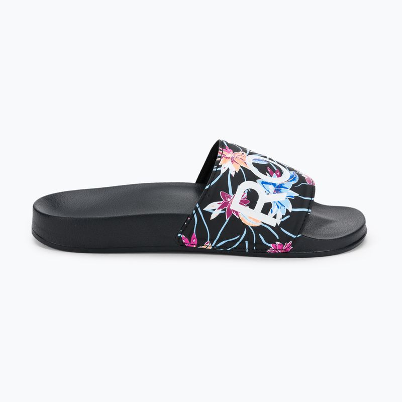 Moteriškos ROXY Slippy II šlepetės black/azela pink 2