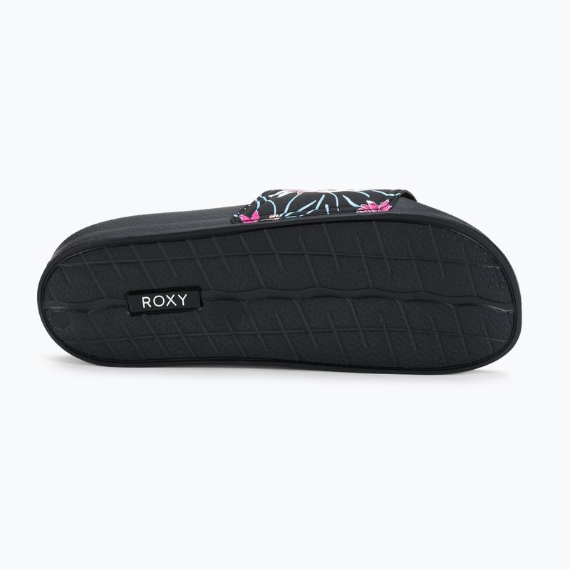 Moteriškos ROXY Slippy II šlepetės black/azela pink 4