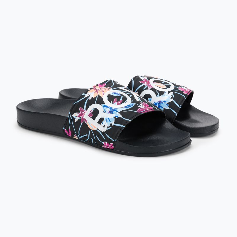 Moteriškos ROXY Slippy II šlepetės black/azela pink 5