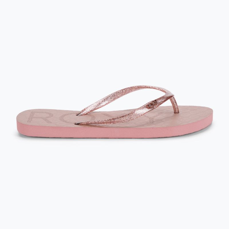Moteriškos ROXY Viva Sparkle šlepetės rose gold 2