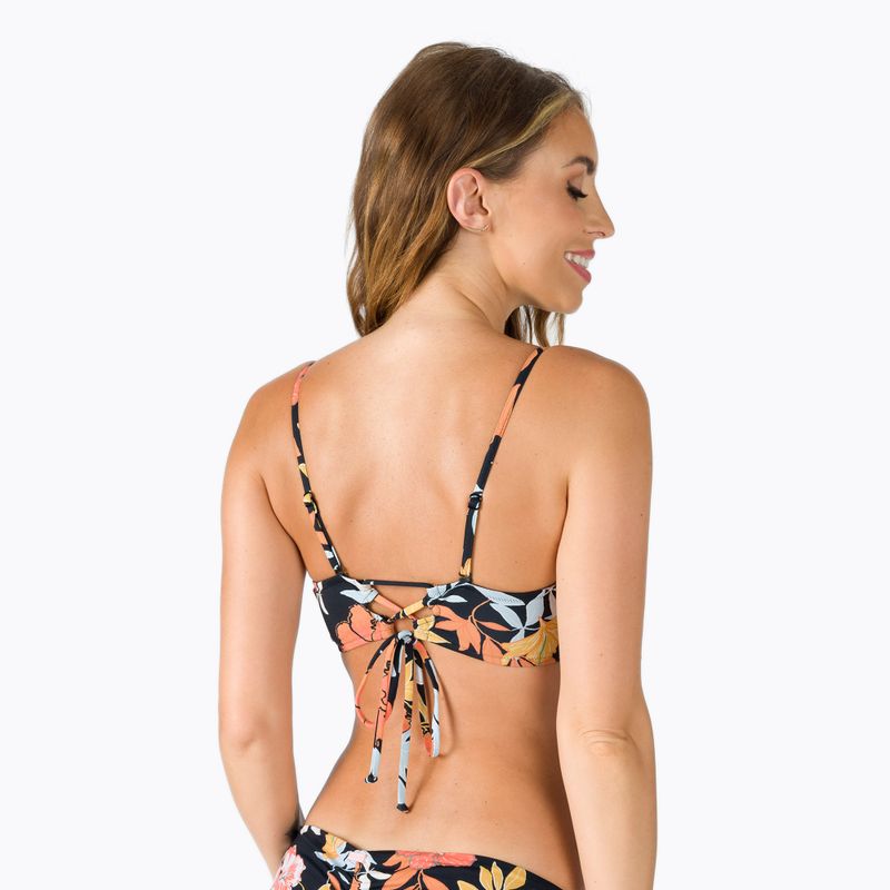 ROXY Beach Classics Moulded Bandeau maudymosi kostiumėlio viršutinė dalis antracitas/island vibes 3