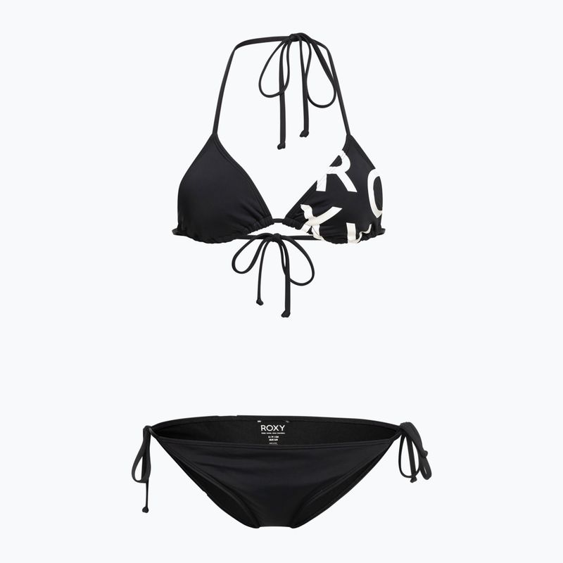 Moteriškas dviejų dalių maudymosi kostiumas ROXY Beach Classics Tie Side anthracite