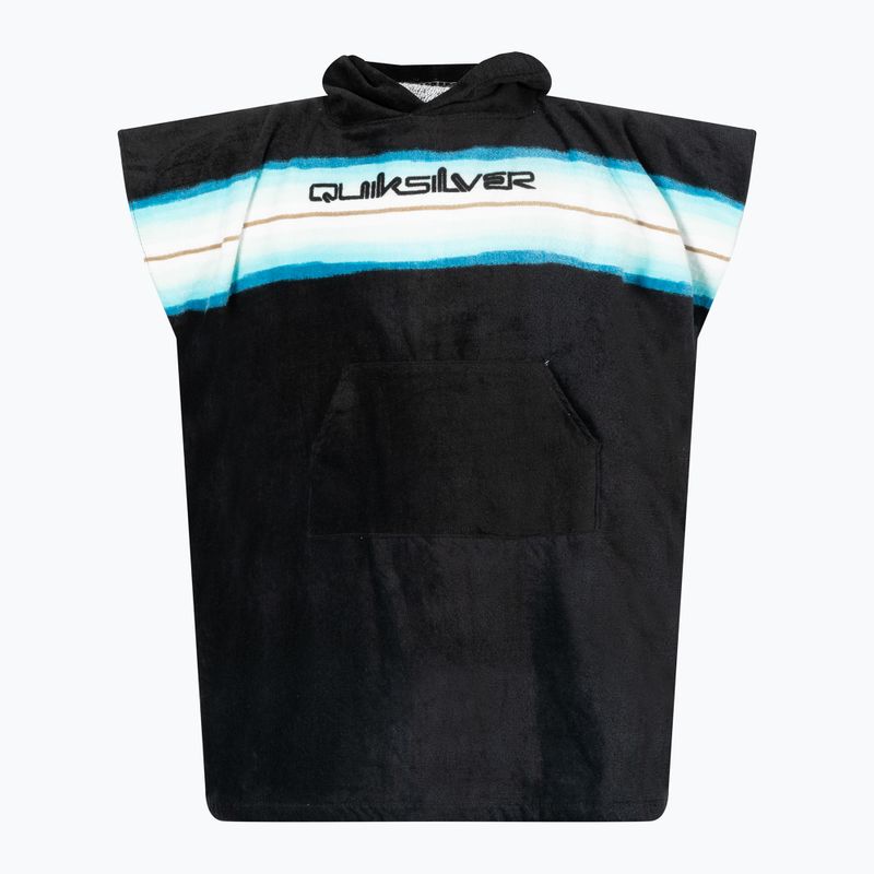 Quiksilver vaikiškas pončas su gobtuvu Rankšluostis juodas/mėlynas