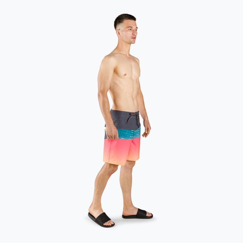 Quiksilver Surfsilk Panel 18" vyriški maudymosi šortai pilkai oranžiniai EQYBS04658-NLQ6 2