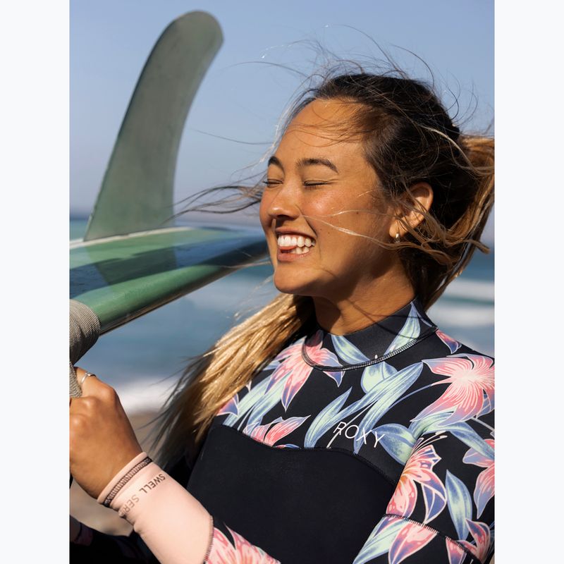 Moteriškas plaukimo hidrokostiumas ROXY 2.0 Swell Series BZ Qlock anthracite paradise found s 11