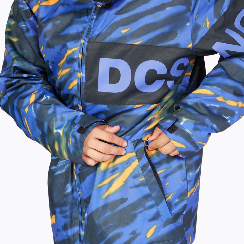 DC Propaganda angled tie dye vyriška snieglenčių striukė karališkai mėlyna 6