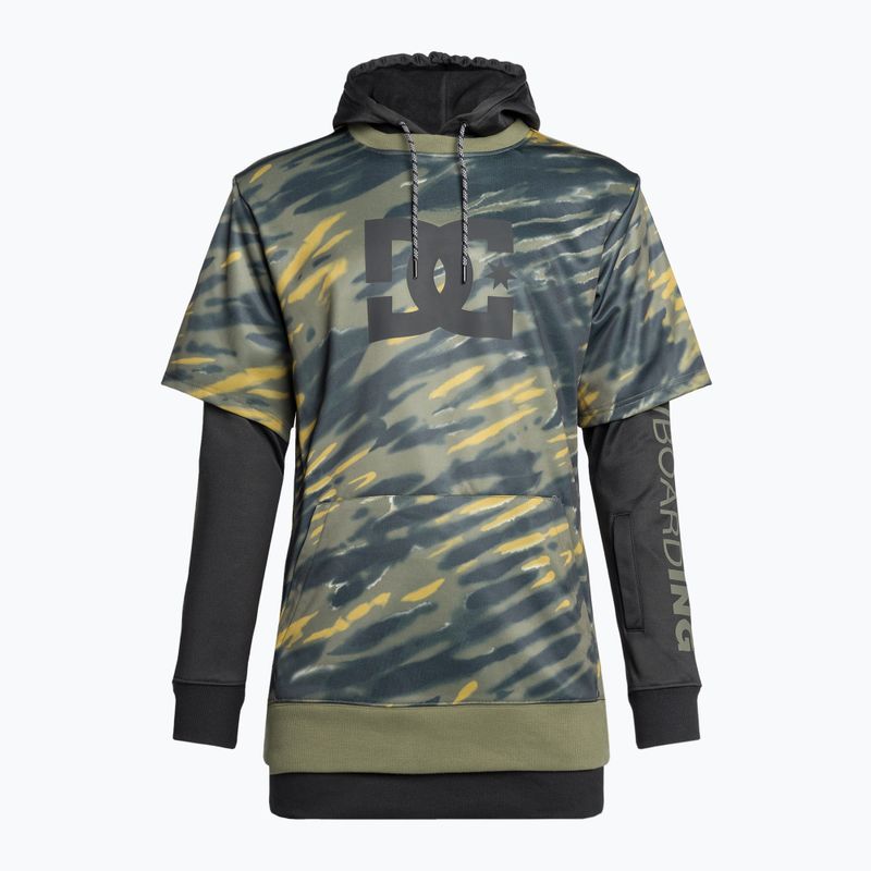 Vyriškas DC Dryden angled tie dye ivy green snieglenčių džemperis 7